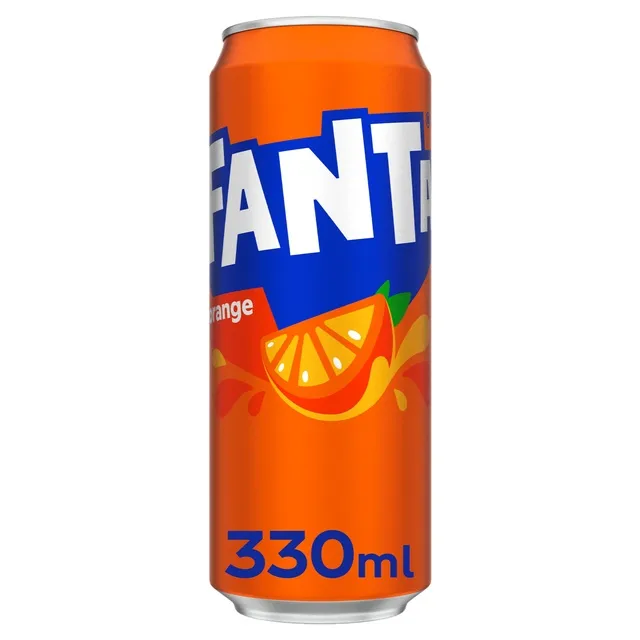 Fanta Orange 330ml refreshing fizzy orange soft drink can