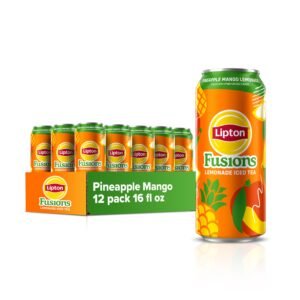 Lipton Fusions Pineapple Mango Lemonade Iced Tea 16 Fl Oz pack of 12 cans