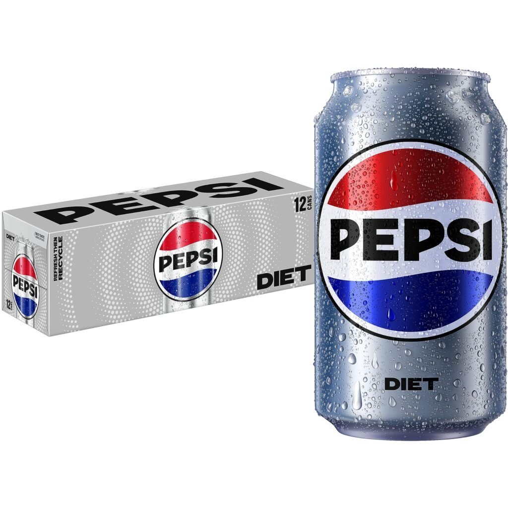 Diet Pepsi Cola Soda 12 Fl Oz pack of 12 cans
