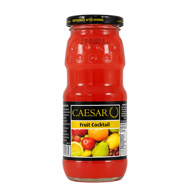 Caesar Fruit Cocktail Drink 250ml refreshing mixed fruit beverage glass bottle