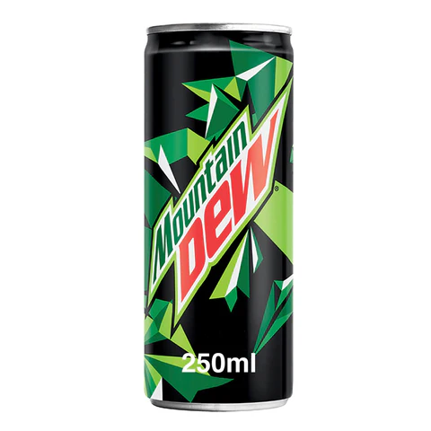 Mountain Dew Soft Drink 250ml bold citrus beverage can