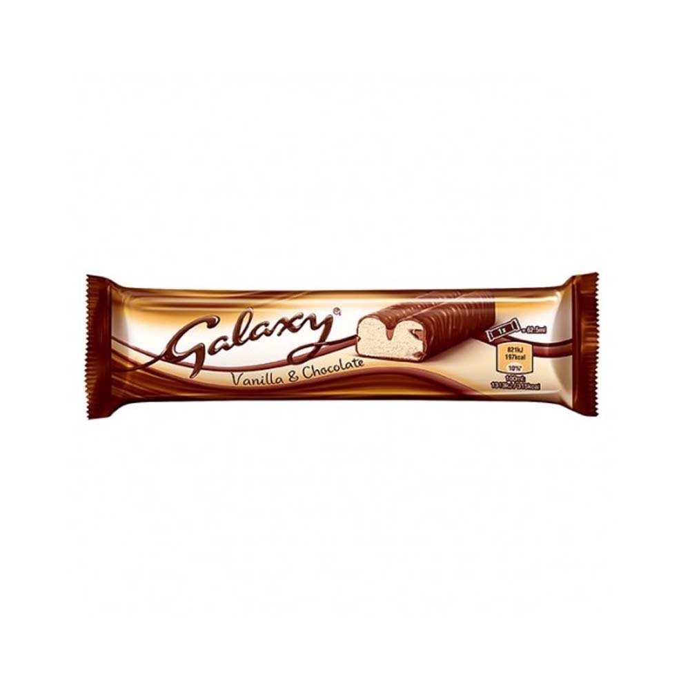 Galaxy Heart Bar Ice Cream 65ml creamy chocolate coated ice cream bar