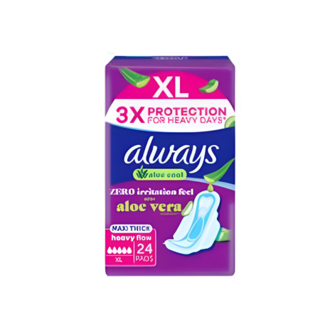 Always Aloe Cool XL Sanitary 24 Pads